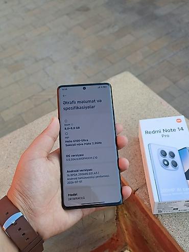 redmi 11a: Redmi Note 14 Pro, 256 GB, rəng - Qara, Zəmanət, Barmaq izi, Simsiz şarj — 7