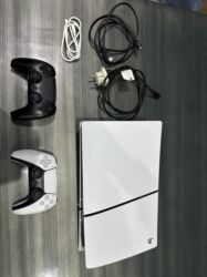 PS5 (Sony PlayStation 5): Playstation Slim 1 TB Diskli Versiya Playstation ideal vəziyyətdədir — 10