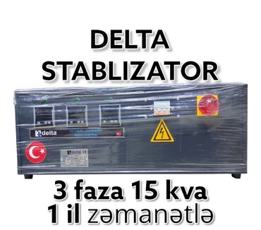 Stabilizatorlar: Yeni Ev üçün Stabilizator Delta, 3 faza, 220/380 V, Pulsuz çatdırılma, Rayonlara çatdırılma, Zəmanətli
