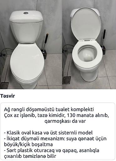 Unitaz 50 azn satilir‼️unvan gence pr kod3960 sekine