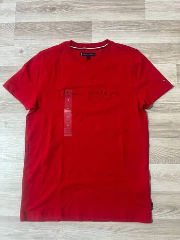 karirane kosulje muske: Men's T-shirt Tommy Hilfiger, S (EU 36), bоја - Crvena