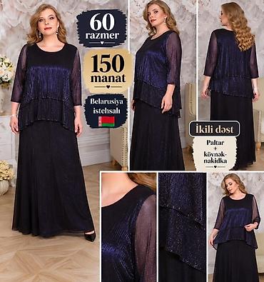 ikili dest: İkili dəst – paltar + köynək-nakidka - Ölçü: 60 - Qiymət: 150 manat - — 1