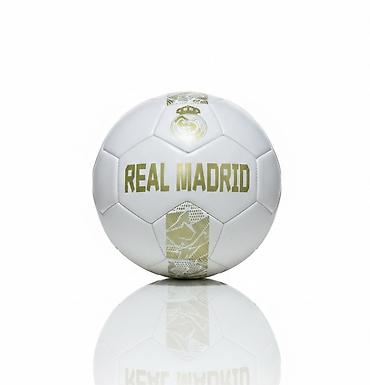 real: Футбольный мяч Real Madrid - Дизайн в фирменной бело‑золотой гамме — 1
