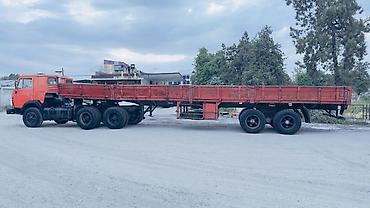 камаз сельхозка с прицеп: КАМАЗ с полуприцепом (бортовой автопоезд) - Тягач КАМАЗ оранжевого — 5