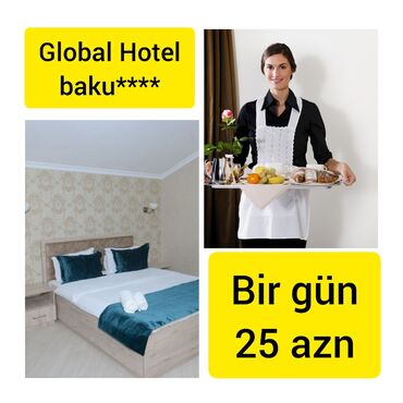 Otaqların günlük kirayəsi: Global Hotel Baku Ekonom 1 nəfərlik otaq - 35 Azn ekonom 2 nəfərlik — 3