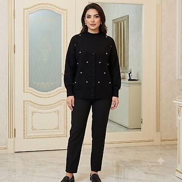 ag jaket: Qadın kardiqanı – qara rəng Geyinilmemiş,tezedir - Model: düyməli — 3