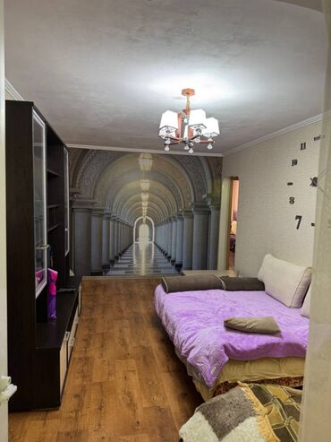 квартира за 10 тысяч в месяц: 3 бөлмө, 58 кв. м, 104-серия, 2 кабат, Евроремонт