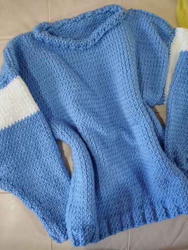 Džemperi, kardigani: Džemper novi ručno pleteni vel XL. Obim grudi 110 cm, obim ramena 114 — 8