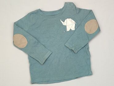 zielona bluzka dla dziewczynki: Bluzka, Lupilu, 9-12 m, stan - Dobry