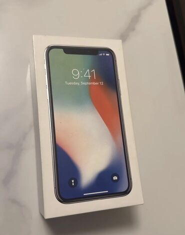 Apple iPhone: IPhone X, 64 GB, Ağ, Simsiz şarj, Sənədlərlə