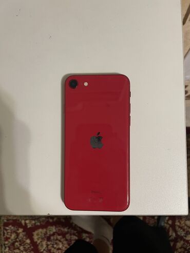 телефон samsung s21: IPhone SE 2020, Б/у, 128 ГБ, Красный, Защитное стекло, Чехол, 80 %