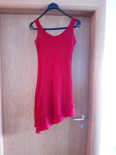 crvena kozna suknja: S (EU 36), bоја - Crvena