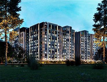 120: 3 комнаты, 87 м², Кок-Жар ж/м Элитка, 12 этаж, ПСО (под самоотделку) — 3