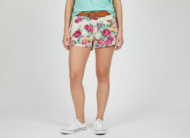 kolorowe krótkie spodenki: Denim Co, Shorts for women, size 2XL