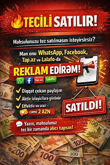 daye işi elanları: 🔥 TƏCİLİ SATILIR! Məhsulunuzun tez satılmasını istəyirsiniz? Mən onu — 1