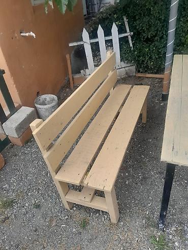 reyka taxta: Açıq havaya uyğun taxta skamya - Material: tam ağac (taxta reyka — 2