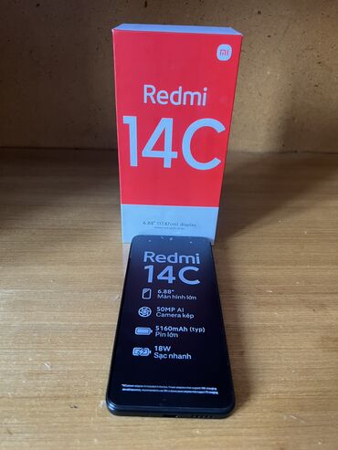 Redmi: Redmi, Redmi 14C, Новый, 256 ГБ, цвет - Черный, 2 SIM