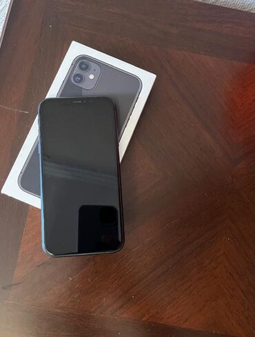 Apple iPhone: IPhone 11, 64 GB, Qara, Barmaq izi, Face ID, Sənədlərlə