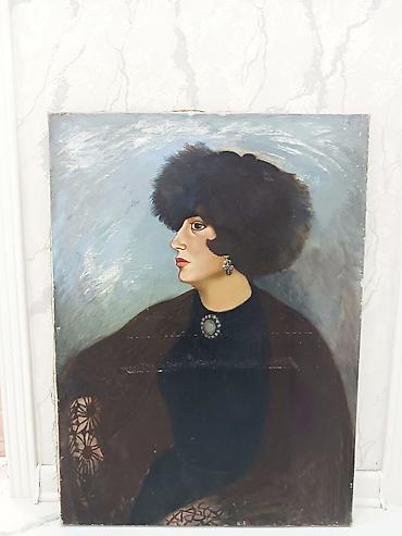 Portret tablo – yağlı boya, kətan üzərində. Kompozisiya: profil