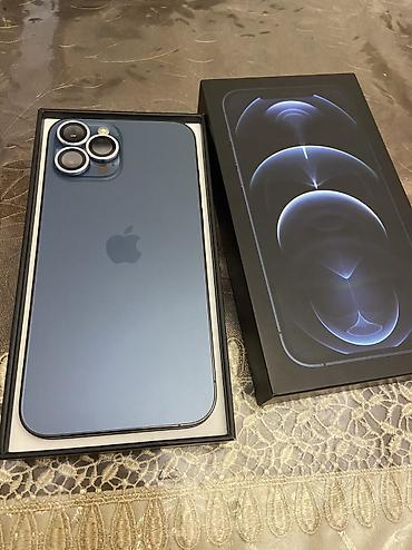 iphone 14 pro max ucuz: IPhone 12 Pro Max, 128 GB, Pacific Blue, Barmaq izi, Face ID, Simsiz şarj — 2