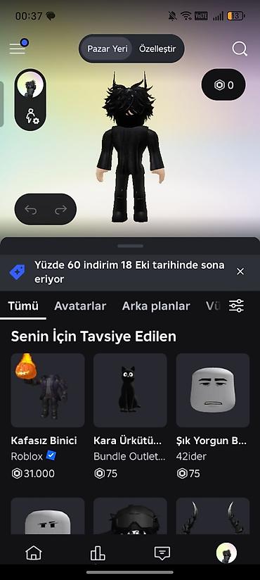 et dükanı: Məhsul: Roblox avatar aksesuarları və paketləri (mobil tətbiqetmədə — 1