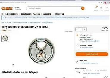 Oprema i sredstva za zaštitu: Burg Wächter diskus katanc 22 Ni 60 SB - Tip: diskus katanc sa — 13