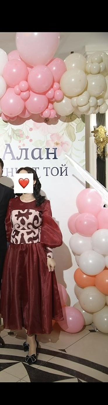 фудбольные формы: Семейный комплект нарядных платьев в этническом стиле (бордовый) — 6