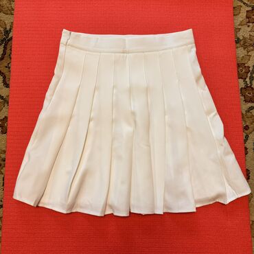 белая джинсовая юбка: Юбка, Модель юбки: Теннисная