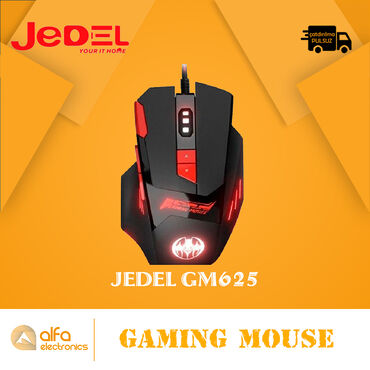 baku electronics notebook qiymetleri: Jedel Gm625 Gaming Mouse Məhsul: Led Usb Mouse (Işıqlı) Macros