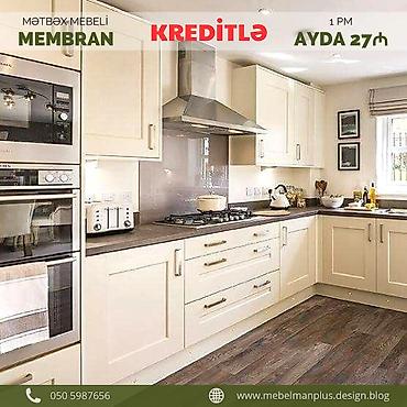 Sifarişlə mebel: Sifarişlə mətbəx dəsti, Özü çəkən petlələr, Sadə laminat, Kredit var, Pulsuz çatdırılma — 9