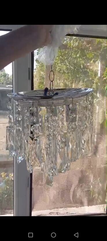 Lent lampalar: Çılçıraq, 3 lampa, Xrustal