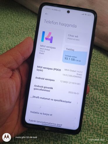 x3 nfc: Poco X3 NFC, 128 GB, rəng - Qara, Sensor, Barmaq izi, Face ID