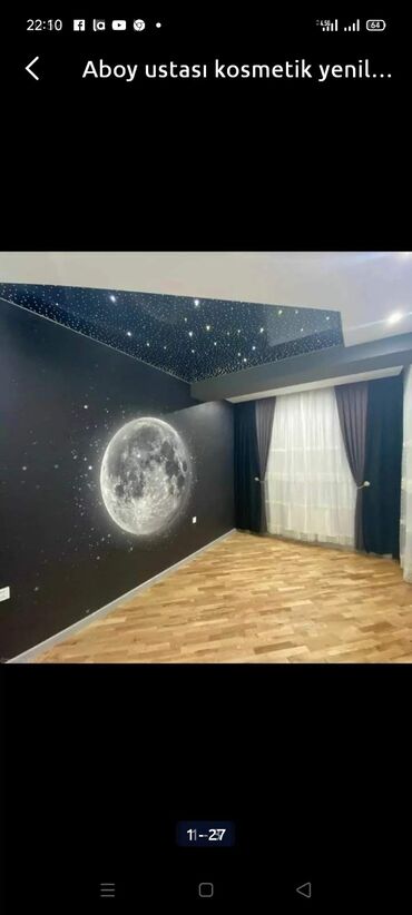 Malyar işləri: Aboy ustasi divar kağızları soyulub vurulması usta .2 nəfərik cəld ve — 5