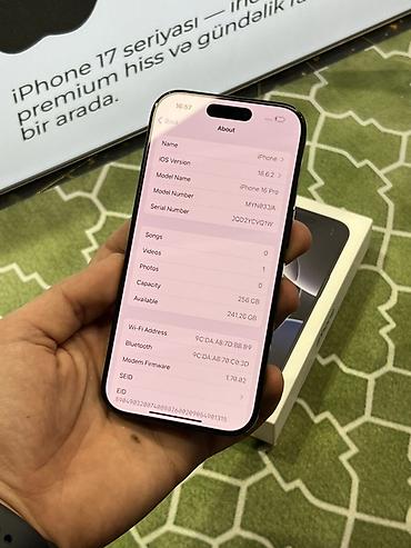 Apple iPhone: IPhone 16 Pro, Black Titanium -da lalafo.az — 10 Apple iPhone: IPhone 16 Pro, Black Titanium — 10