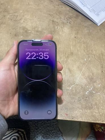 Apple iPhone: IPhone 14 Pro, Б/у, 128 ГБ, Deep Purple, Кабель, 78 % — 2