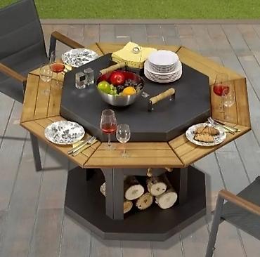 boşqa: Açıq hava üçün çoxfunksiyalı masa-ocaq (barbekü masası) - — 2