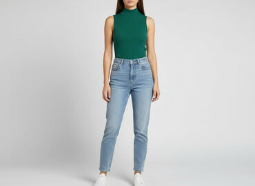 lniany t shirty hm: Sinsay, Топ жіночий, розмір 2XS