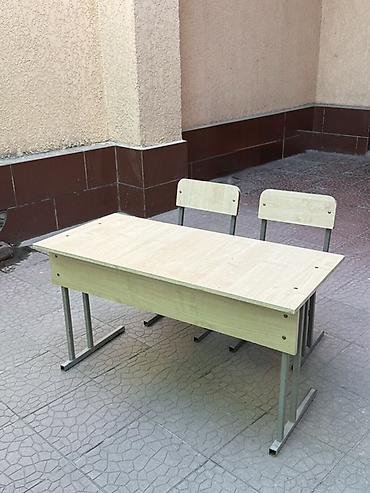 small table: Парта на двоих + 2 стула (комплект) - Назначение: для школы, детского — 1
