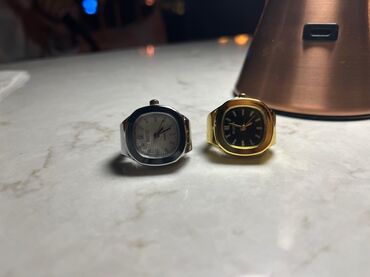 Qol saatları: Kişilər üçün qutulu dizaynlı halqa-saatlar (ring watch) – 2 model: - — 2