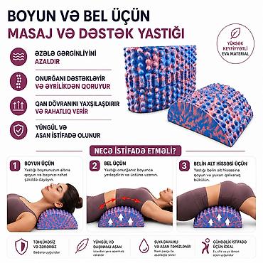 Бытовая техника: №: 7058 Məhsulun adı: Masaj yastığı 6778 bel, boyun və baş üçün, 1 — 1