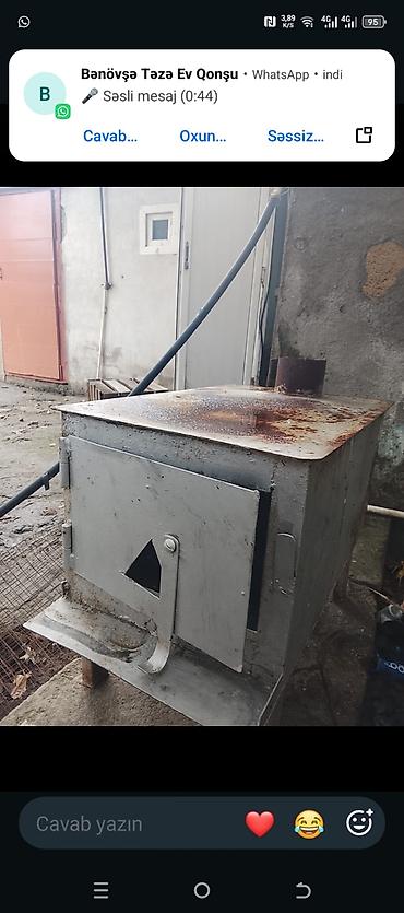 badam baglari: Metalkorpus soba/peç – odun və kömürlə işləyir - Korpus: qalın — 5