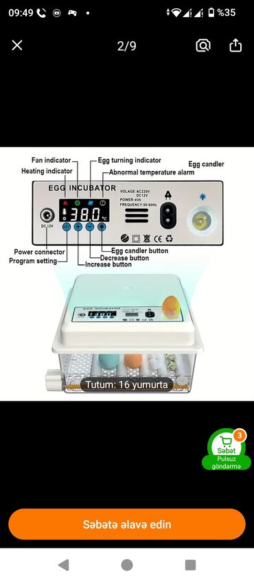 İnkubatorlar: Tam avtomat — 2