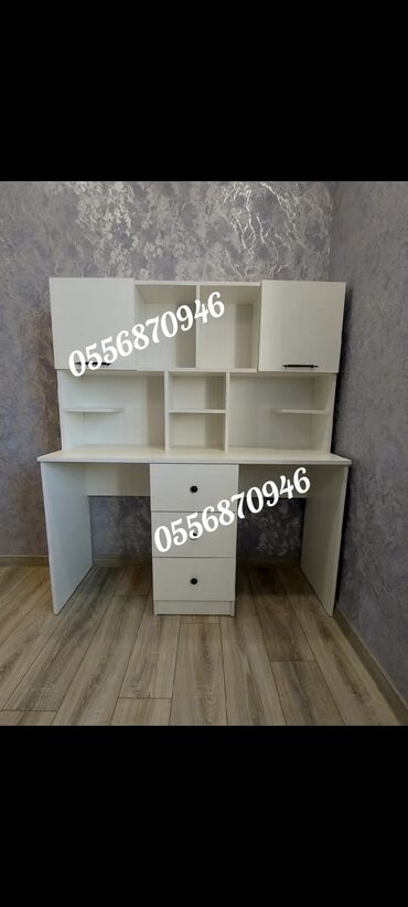 Uşaq masaları: Oğlan və qız üçün, Yeni, Siyirməli, Yazı masası, Stulsuz — 10