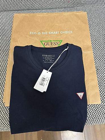 Kişi geyimləri: Futbolka, Guess, XL, rəng - Göy — 1