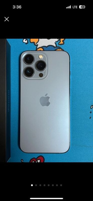 обменяю на айфон: IPhone 13 Pro, 128 ГБ, Sierra Blue, Кабель, 75 %