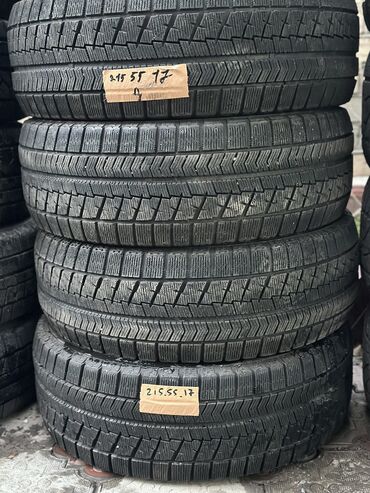 Шины: Шины 215 / 55 / R 17, Зима, Б/у, Комплект, Легковые, Япония, Bridgestone