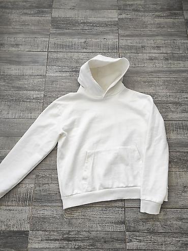 nike cargo pantalone: Bela dukserica s kapuljačom – unisex, minimalistički dizajn.Kao nova — 2