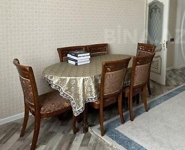 Qonaq otağı üçün, İşlənmiş, Oval masa, 6 stul