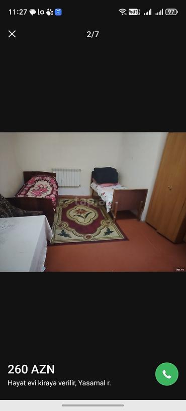 nerimanovda evler: Yasamal r-nunda həyət evi kirayə verilir – 260 AZN. Kommunal ödənişlər — 1