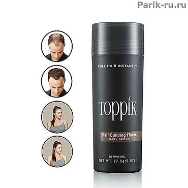brown: Пудра-волокна для загущения волос Toppik (Hair Building Fibers) — 2